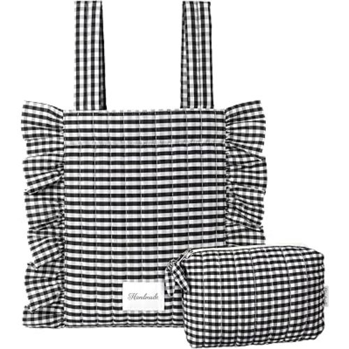 Abbylike Plaid Stroller Bag with Detachable Handle Drawstring Pocket Includes Mini Pouch Universal for Strollers