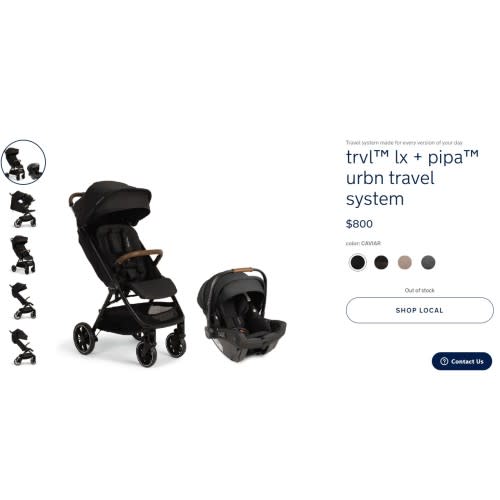 Nuna trvl lx + pipa urbn travel system