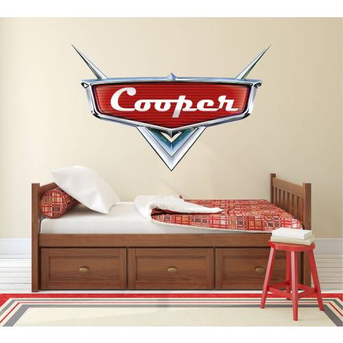 Cars Name Wall Decal, Kids Room Wall Decor, Cars Decals, Game Bedroom, Lightning Sticker Poster Mural Playroom Gift