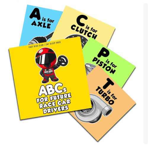 ABC's For Future Race Car Drivers Alphabet Book (Baby Book, Children's Book, Toddler Book)