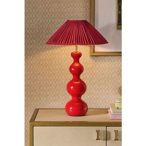 Pooky The Wobster Ceramic Ruched Shade Table Lamp