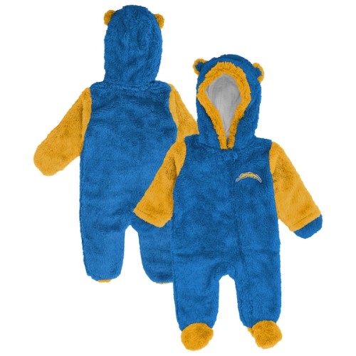 Los Angeles Chargers Outerstuff Newborn Teddy Fleece Bunting Full-Zip Sleeper - Powder Blue