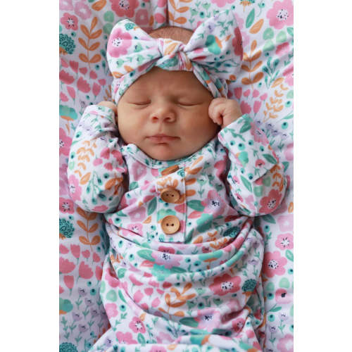 Printed Knit Large Bow Headwraps