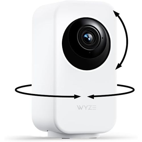 WYZE Indoor Cam Pan, 2K Pan-Tilt Security Camera for Baby/Pet Monitoring
