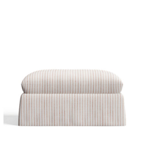 Ever Striped Slipcovered Storage Nursery Ottoman by Leanne Ford