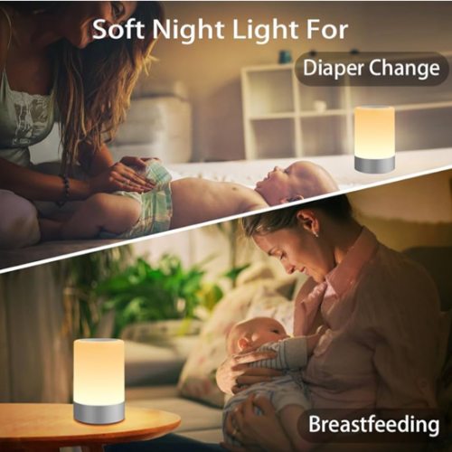 G Keni Nursery Night Light for Baby, Portable LED Touch Night Lamp for Kids and Adult, Breastfeeding, Sleep Aid, USB Rechargeable Nursing Lamp, Bedside Dimmable Warm Night Light, Soft Eye Caring