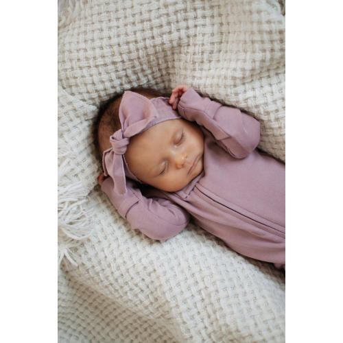 Lavender | Organic Smocked Tie Headband – L'ovedbaby