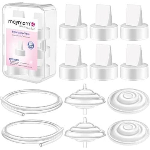 Maymom Pump Parts Compatible with Spectra S1 S2 9 Plus Breastpump Replace Backflow Protector Membrane Duckbill Valve Tube Not Original Spectra Replacement Pump Parts