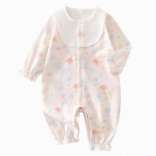 enyan Unisex Baby Clothes for Boys Girls Cotton Newborn Girl Boy Onesie Infant Long Sleeve Romper Cute Newborn Outfit(White,3-6 Months)