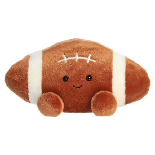 Aurora Medium Tackle Football Palm Pals Party Sized Adorable Stuffed Animal Brown 10"