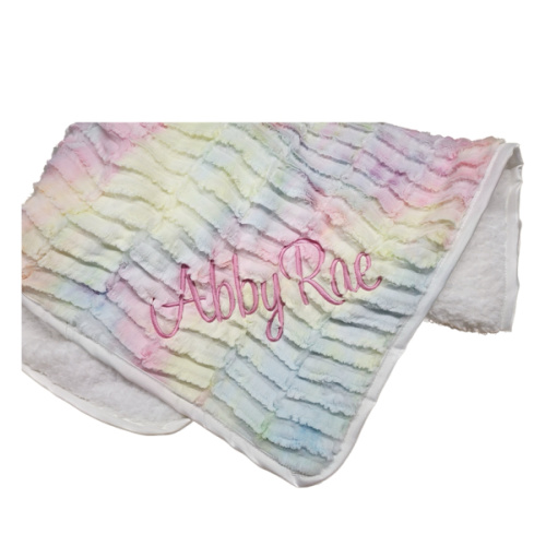 Cozy Super Luxe Blanket, Pastels with White inside - Nik's Naks