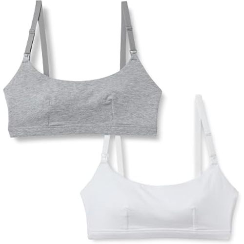Amazon Essentials Women's Cotton Jersey Comfort Nursing Bra, Wirefree, Pack of 2