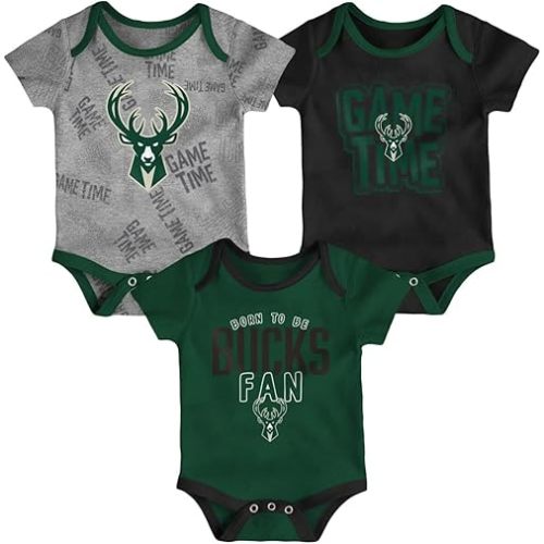 Outerstuff NBA Newborn Infants Game Time 3 Pieces Onsie Creeper Bodysuit Romper Set