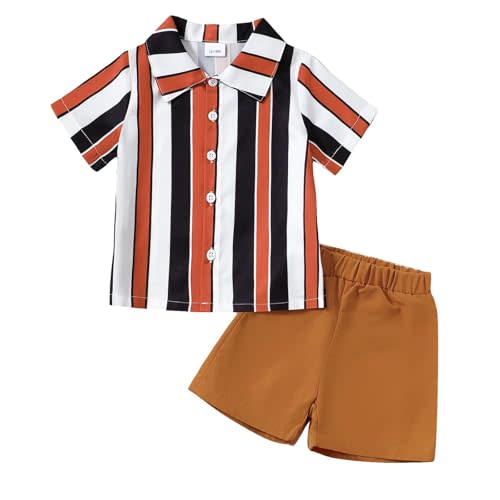KIMI BEAR Toddler Boys Clothes Baby Boy Outfit Summer Shirt Little Boy Shorts Set Cotton Clothes for Boys