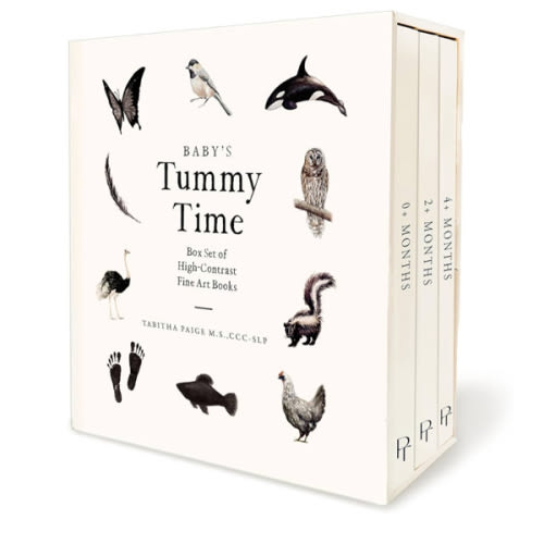 Baby's Tummy Time Book Box Set: A 3-Book Box Set of High-Contrast Art for Visual Stimulation at Tummy Time (Tabitha Paige Children's Book Series)