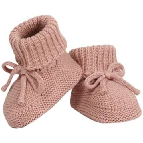 Hadetoto Baby Booties Newborn First Walkers Cozy Shoes Warm Knit Soft Booties for Toddler Infant Boy Girl