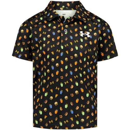 Under Armour Boys' Matchplay Short Sleeve Golf Polo, Logo Detailing