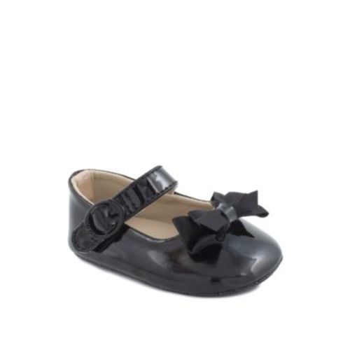 Baby Girls Black Patent Skimmer Shoes