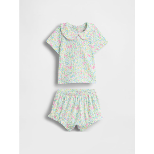 Baby TinyRib Peter Pan Bodysuit Set