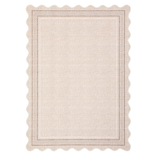August Grove® Area Rug Scalloped Washable Rug Non Slip BackingStain Resistant Rugs for Living Room Bedroom Dining Room Nursery | Wayfair