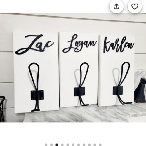 3D Farm style Custom hooks, Wood Bathroom sign, Back Pack Hooks, Kids Name Sign, Towel Holder, Towel Rack, Bathroom Hooks, Stocking Hook