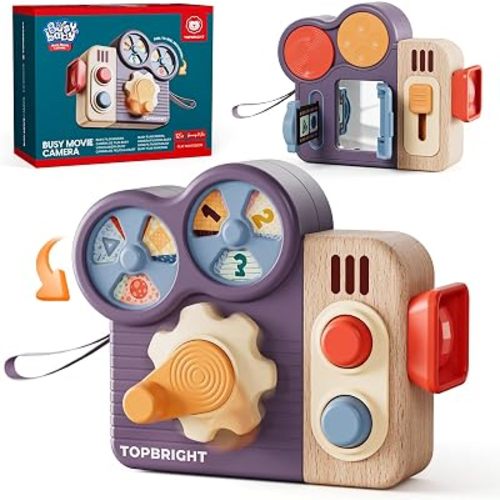 TOP BRIGHT Montessori Busy Board for 1 Year Old, 1 Year Old Boy Girl Gifts