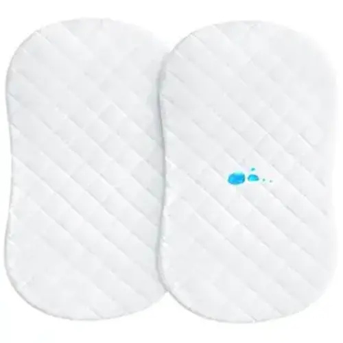 Mattress Pad Cover for Halo BassiNest (2 Pack, White)