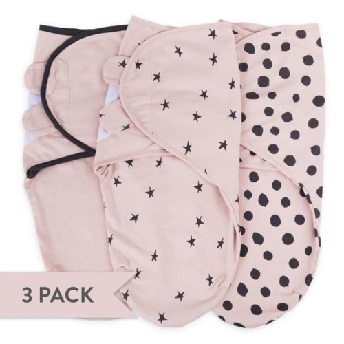 Ely's & Co.® 3-Pack Cotton Knit Swaddle Blankets in Pink