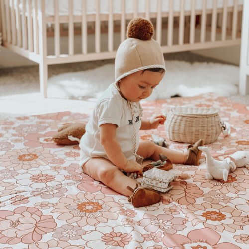Toki Kids Epic Organic Cotton Play Mat - Blooms
