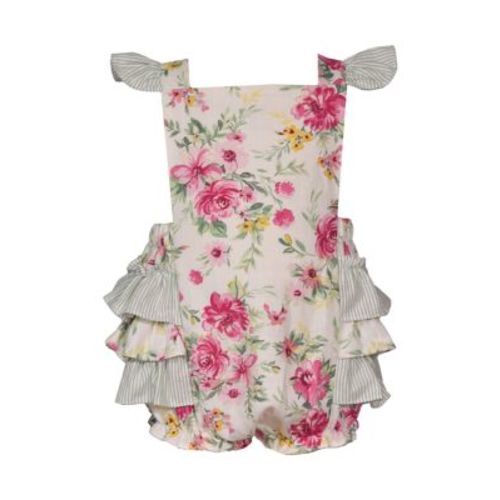 Baby Girls Flutter Sleeve Floral Printed Bodysuit