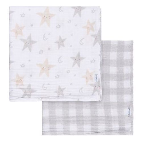 Gerber Baby Muslin Blankets, Celestial, 2-Pack