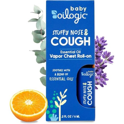 Oilogic Stuffy Nose & Cough, Vapor Essential Oil Chest Roll-On