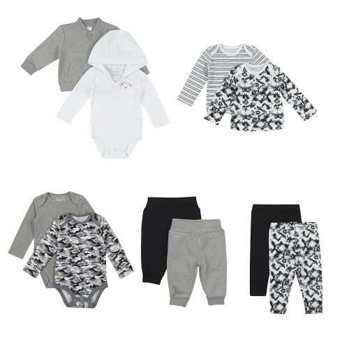 Hanes Baby and Toddler Flexy Soft 4-Way Stretch Knit and Fleece Wardrobe Gift Set