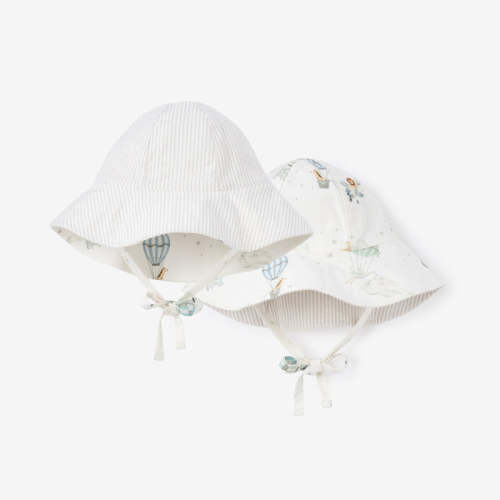 Up & Away/Seersucker Reversible Sunhat BLUE / 3-9M
