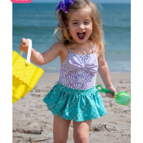 Big Bow Skirted One Piece Swimsuit