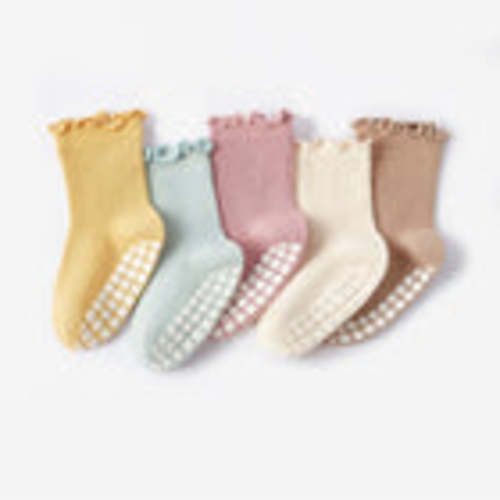 New- Cotton Candy- 5 Pairs of Stay-On Baby & Toddler Non-Slip Socks – LittleYogaSocks