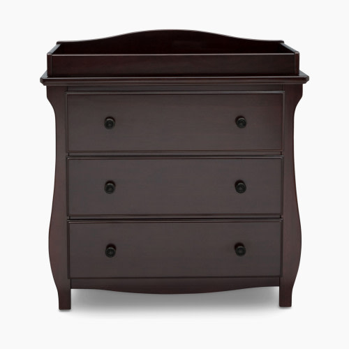 Delta Children Lancaster 3 Drawer Dresser with Changing Top - Dark Chocolate