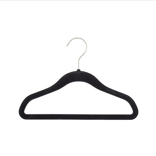 The Container Store Kid's Non-Slip Velvet Hangers Black Case of 40 | The Container Store