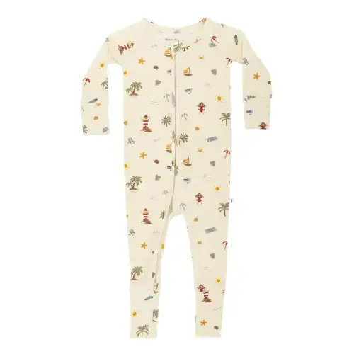 Beach Days Small Ribbed Zip Romper