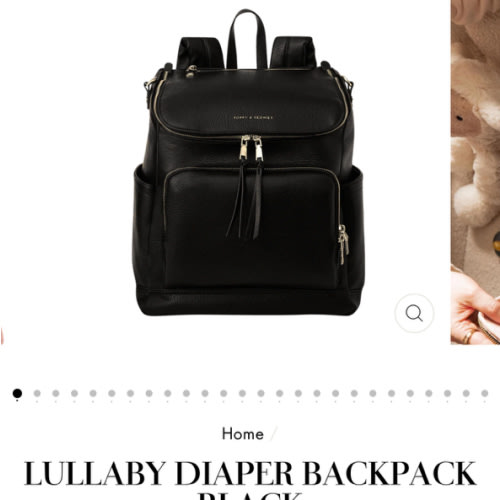Lullaby Diaper Backpack Black | Poppy and Peonies – www.poppyandpeonies-us.com