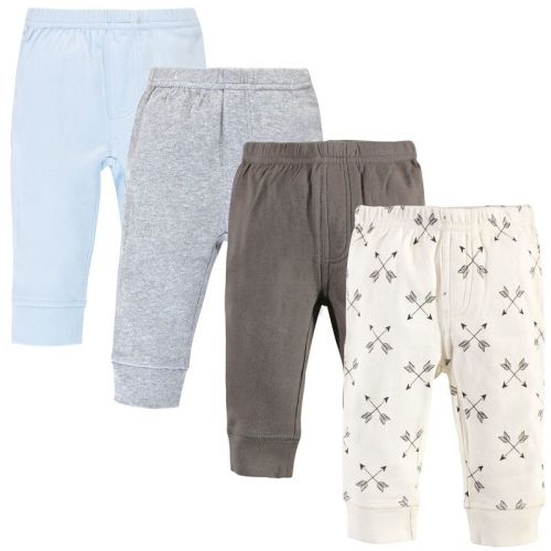 Touched by Nature Baby and Toddler Boy Organic Cotton Pants 4pk, Arrow