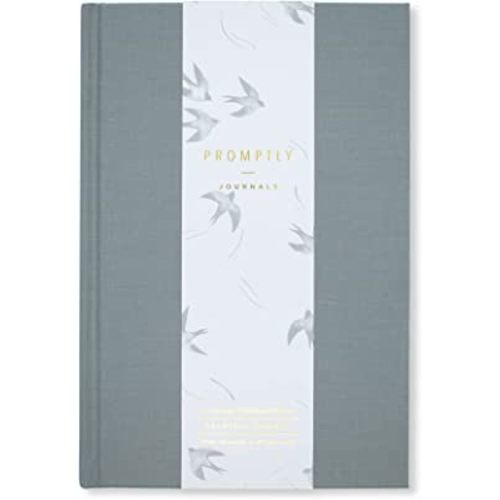 Promptly Journals, A Complete Childhood History: From Pregnancy to 18 Years Old (Grey, Linen) | Baby Book and Pregnancy Journal | Baby Memory Book