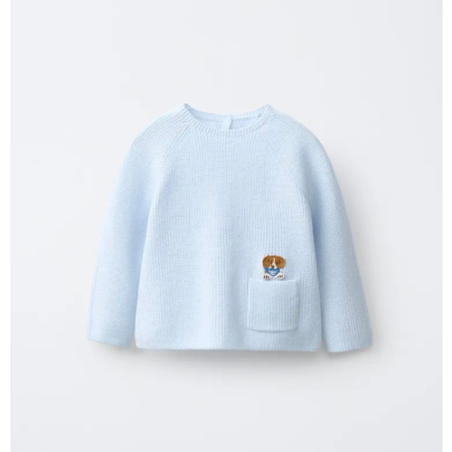 DOG PATCH KNIT JUMPER - Light blue | ZARA United States