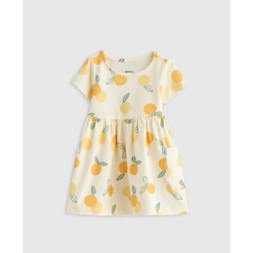 Organic Cotton Fit and Flare Pocket Dress - Baby Girl in Dancing Daisy