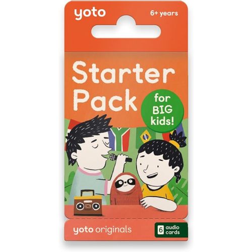 YOTO Starter Pack for Big Kids – 6 Kids Audio Cards for Use with Player & Mini All–in–1 Audio Device, Educational Screen–Free Listening with Fun Stories for Learning & Interactive Quizzes, Ages 6+