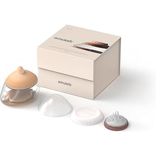 Emulait Anatomy Bottle Breast Shaped Baby Bottle - Light - Shape 1-Responsive Flow Valve