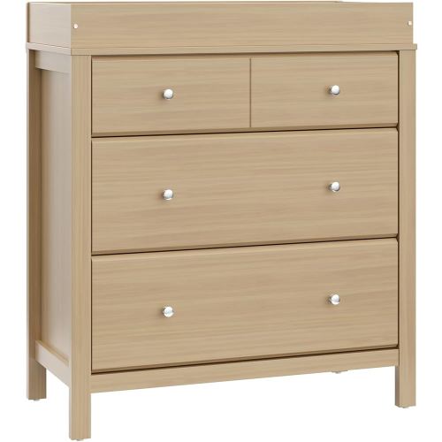 Storkcraft Horizon 3 Drawer Chest with Removable Changing Topper (Driftwood) – GREENGUARD Gold Certified Nursery Dresser, Kids’ Storage Chest with Organizer, Durable and Stylish 3-Drawer Design