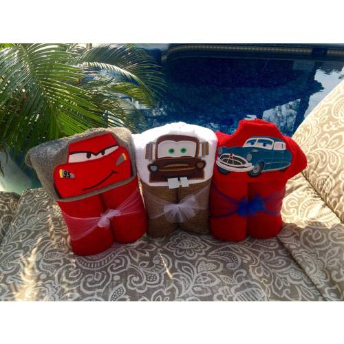Race Car Hooded Bath Towel/ Car Swimming Towel/ Red Car Kids Hooded Towel/ Cars Birthday/ Cars Party/ Trucks/ Pool Towel/ Beach Towel