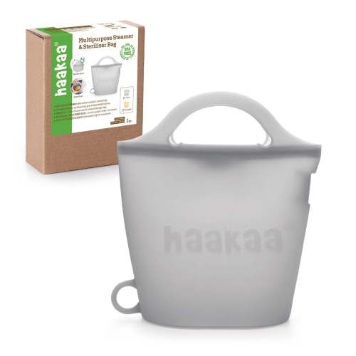 Haakaa Multipurpose Steamer & Steriliser Bag | Reusable & Eco-Friendly - Go For Zero