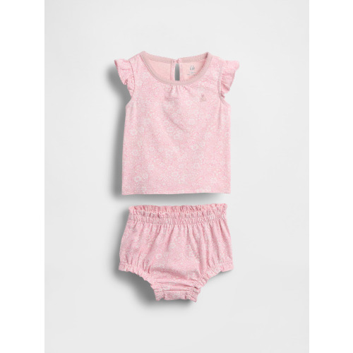Baby Strawberry Ruffle Outfit Set